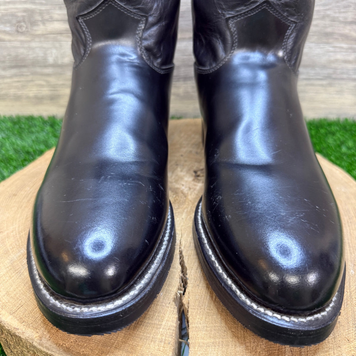 Justin Men - Size 12B - Black Roper Western Cowboy Boots Style 3170
