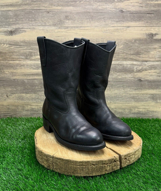 Brahma Men - Size 9.5M - Black Pull On Cowboy Boots Style 531136