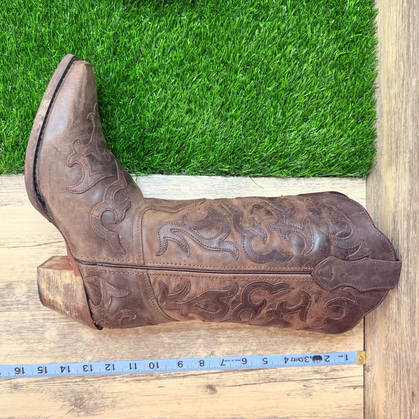 Dan Post Women - Size 9M - Chocolate Snip Toe Cowboy Boots Laredo 52344