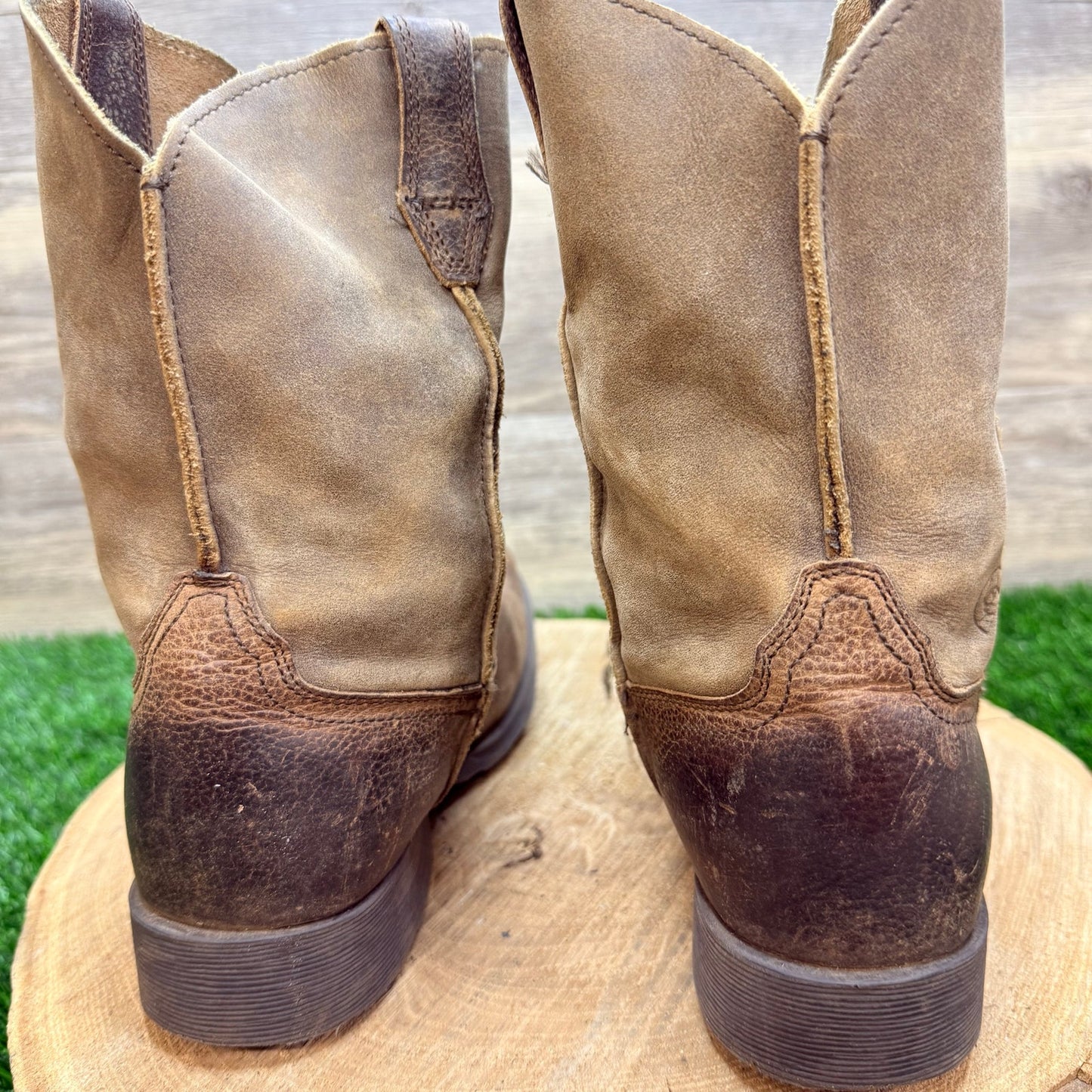 Ariat Youth - Size 4.5 - Brown Wiggle Room Cowboy Boots 10007602