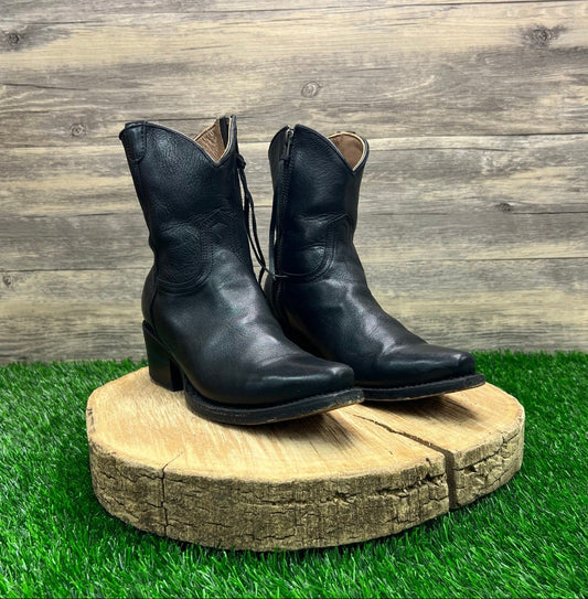 Alvies Women - Size 6.5B - Black Zipper Ankle Boots The Trinity