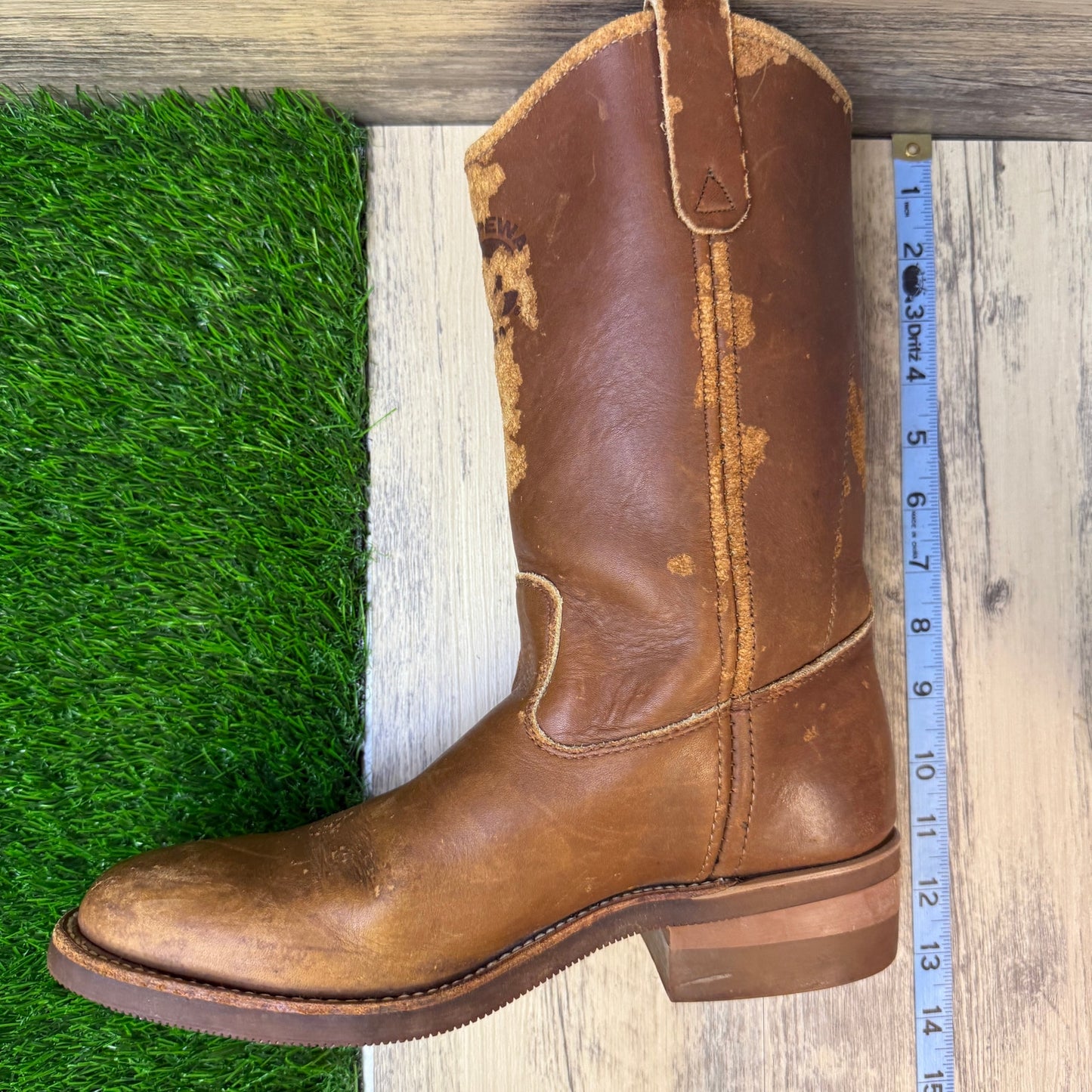 Chippewa Men - Size 7D - Tan Pull On Cowboy Boots Style 82069