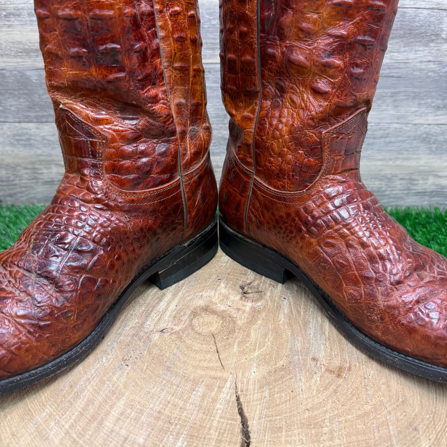 Rogers Boots Men - Size 9 - Copper Gator Skin Cowboy Boots Style 838
