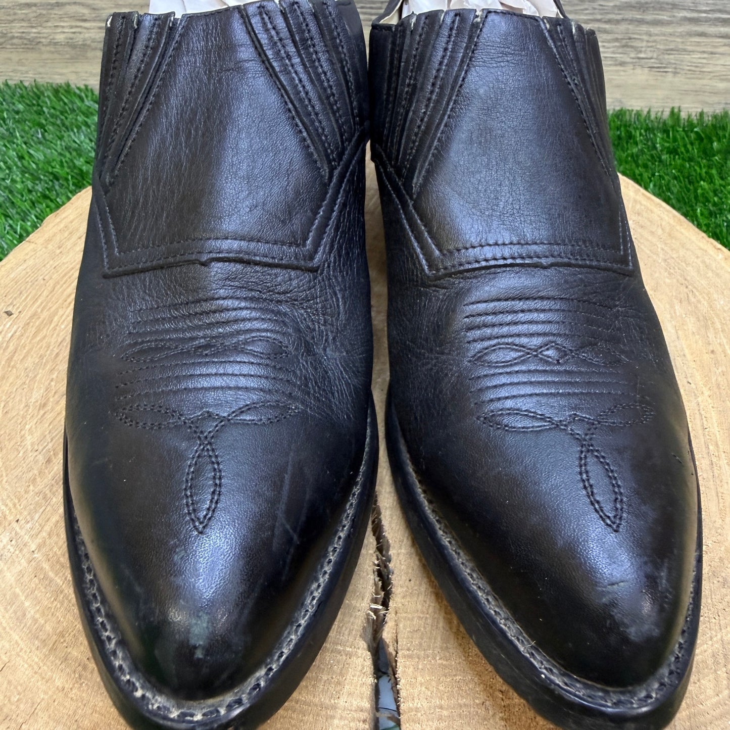 Durango Men - Size 7EE - Black Ankle Western Cowboy Boots Style SW2950