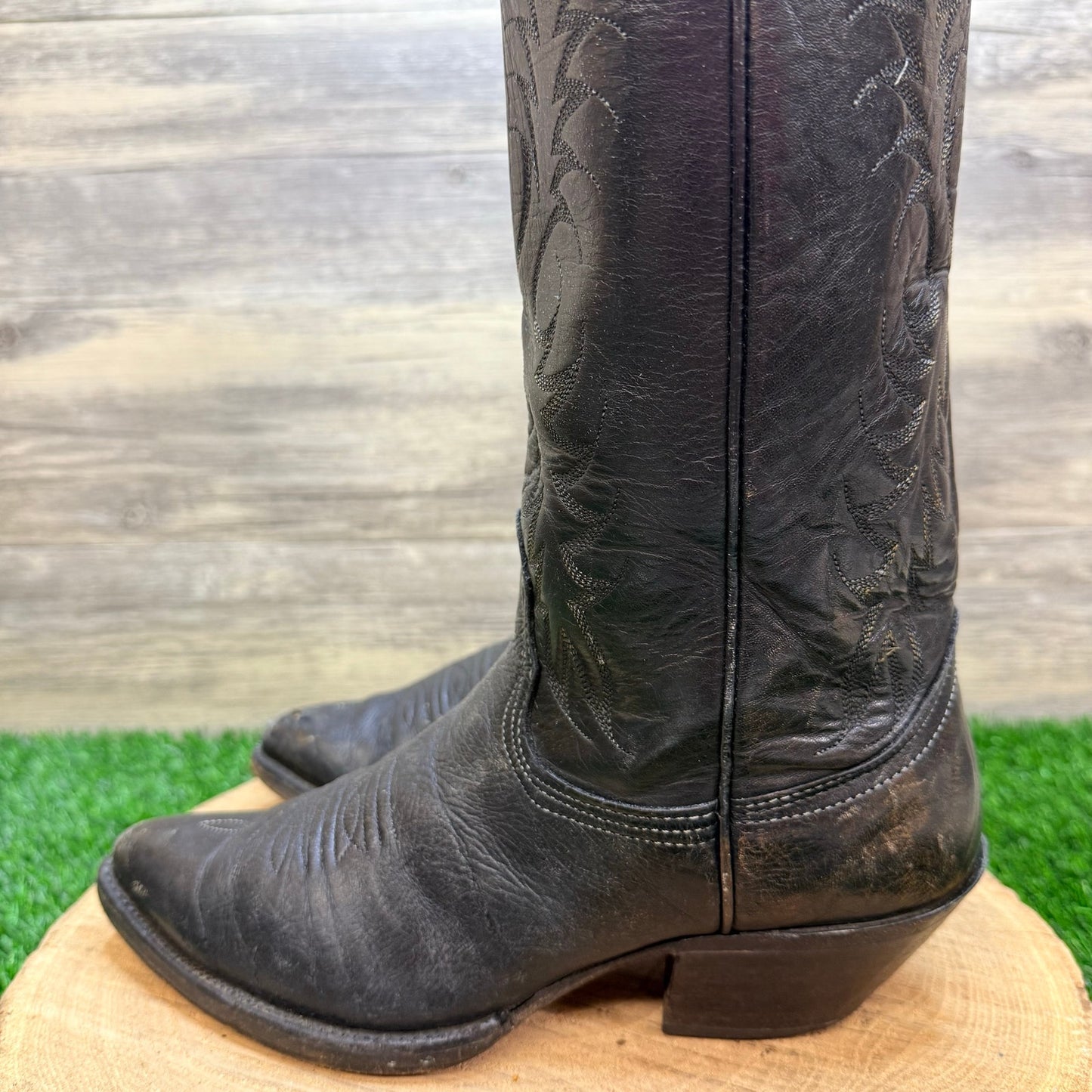 Nocona Men - Size 7.5D - Non Original Black Western Cowboy Boots 3806B