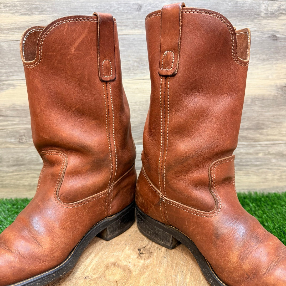 Unknown Men - Size 8.5D - Vintage Copper Pull On Western Cowboy Boots