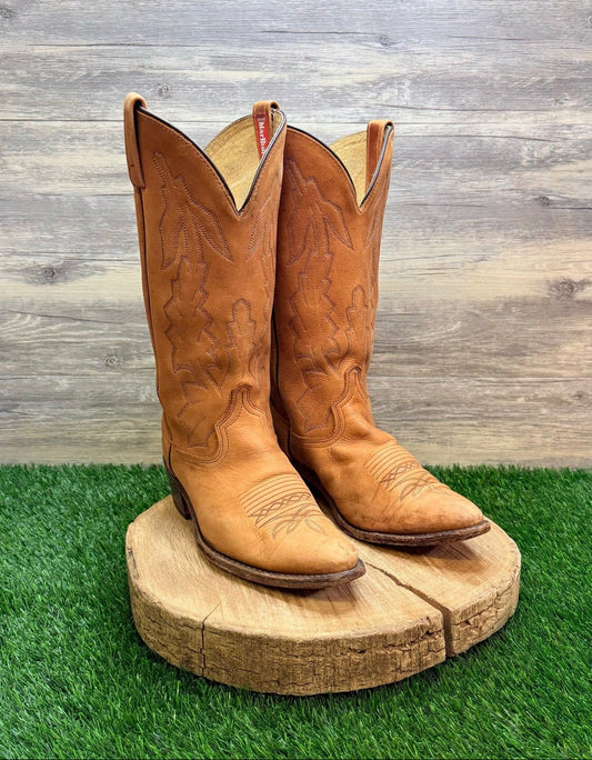 Dan Post Men - Size 9D - Tan Marlboro Western Cowboy Boots P2551