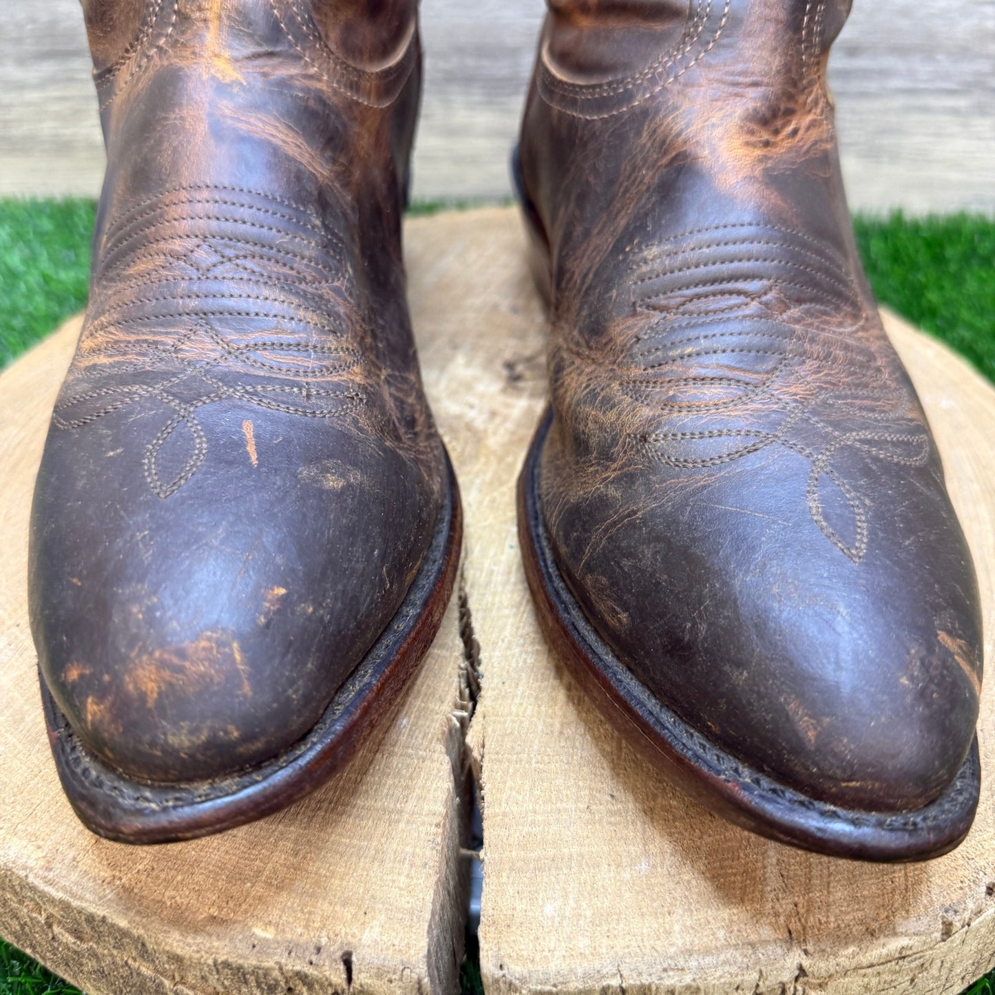 Boulet Men - Size 10.5E - Chocolate Western Cowboy Boots Style 6010