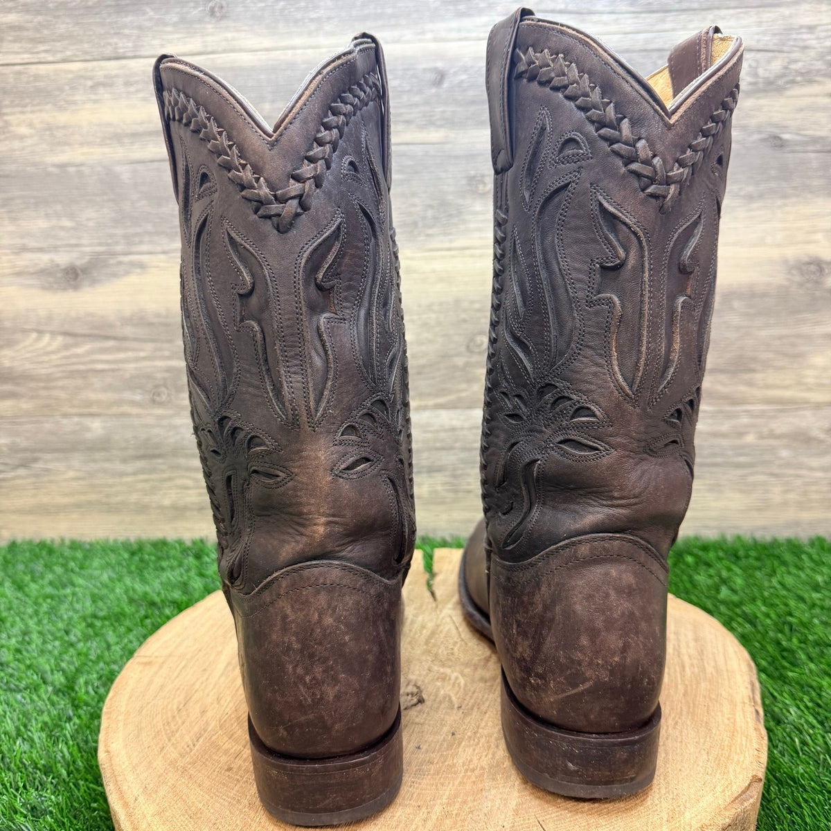 Frye Women - Size 7B - Wyatt Overlay Cutout Western Cowboy Boots 76595