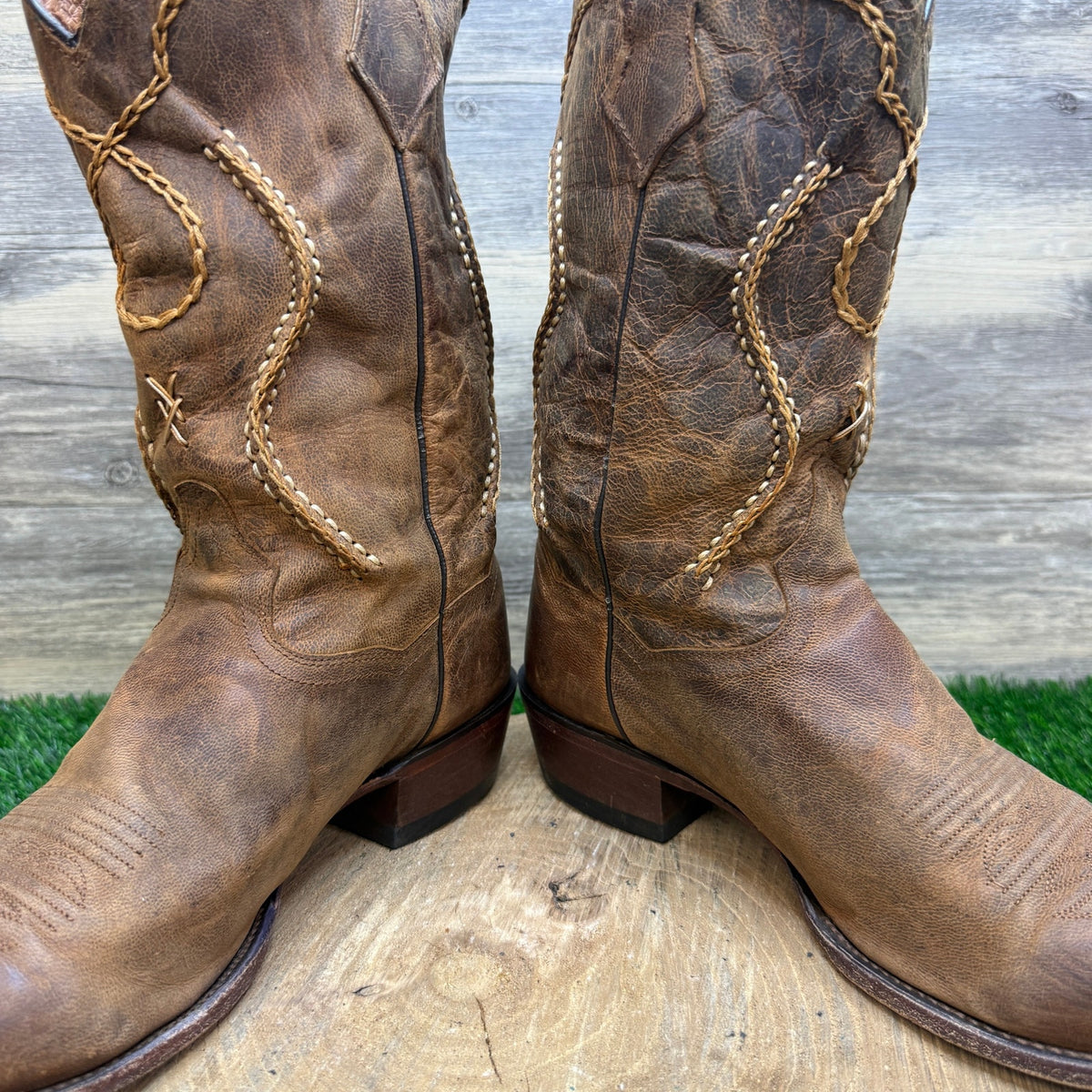 Dan Post Men - Size 9.5EW - Brown Albany Whipstitch Western Cowboy Boots DP26682