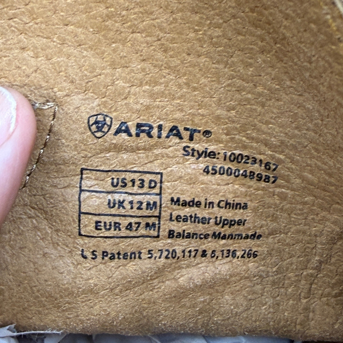 Ariat Men - Size 13D - Distressed Tan Easy Step Western Cowboy Boots 10023167