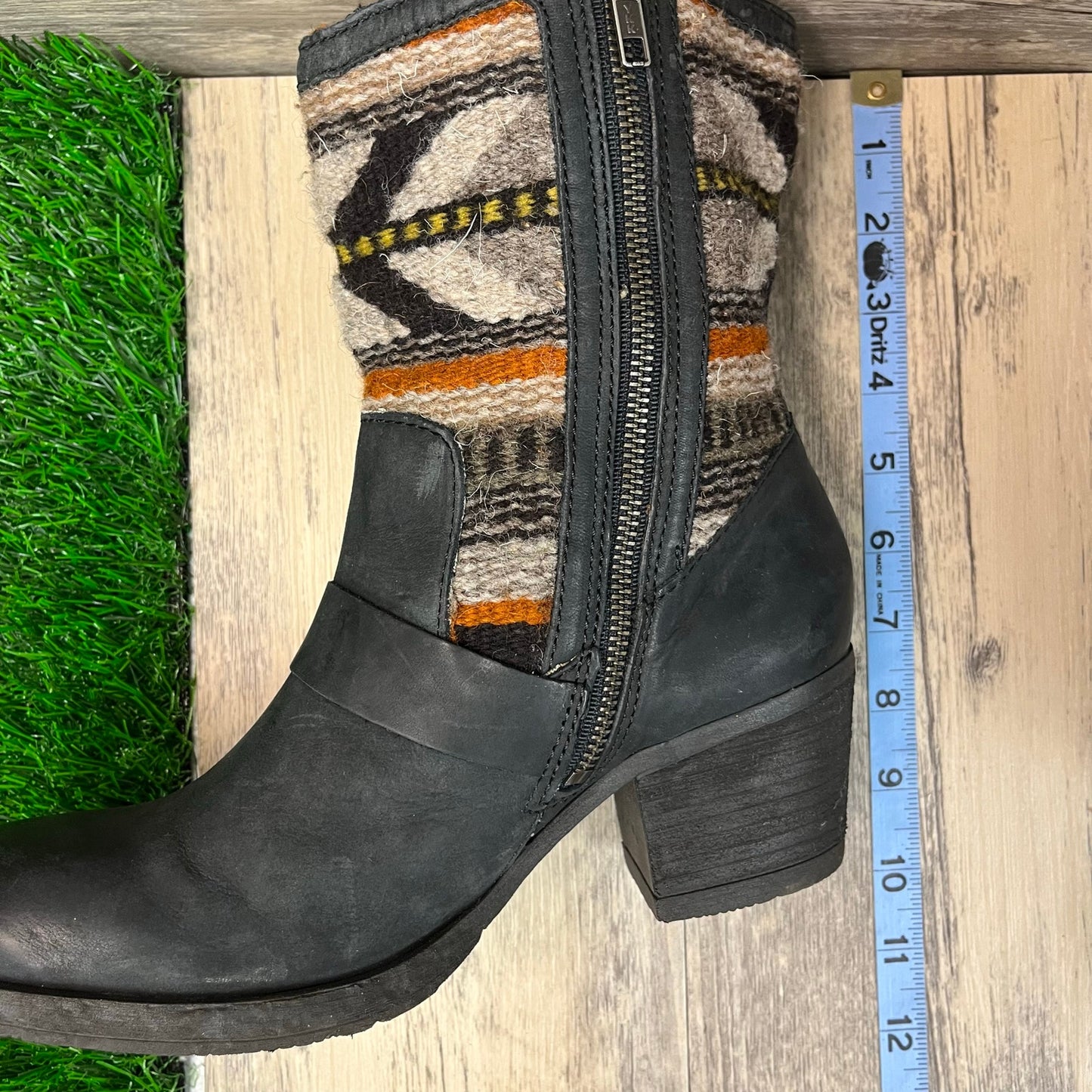 Born Women - Size 8 - Black Southwest Design Harness Ankle Boots 07503