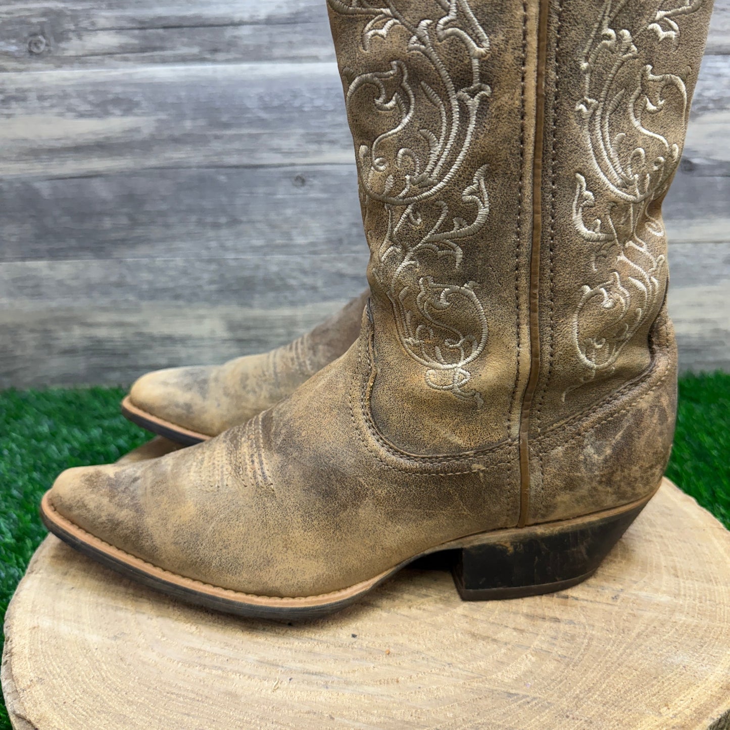 Twisted X Women - Size 9B - Bomber Brown Stitch Cowboy Boots Style WWT0025