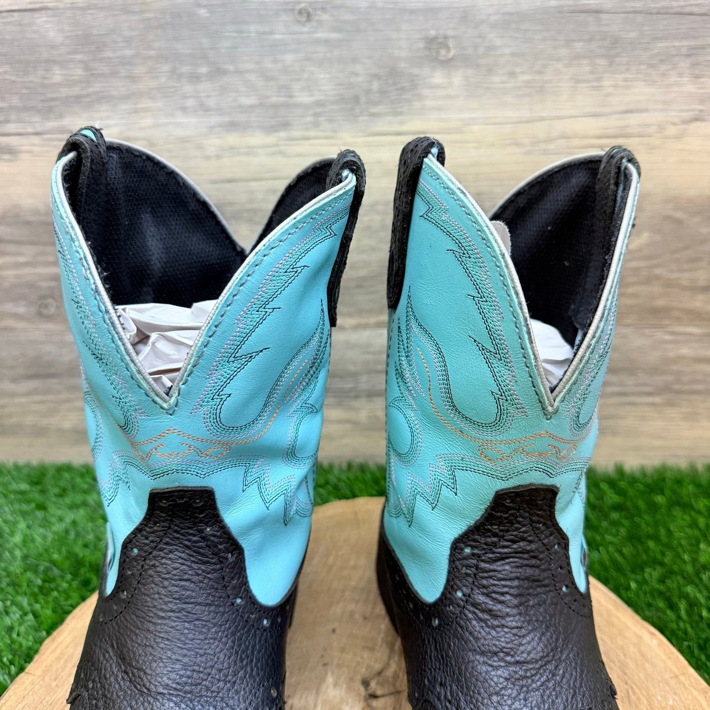 Justin Gypsy Women - Size 8.5B - Blue / Black Western Cowboy Boots L9905