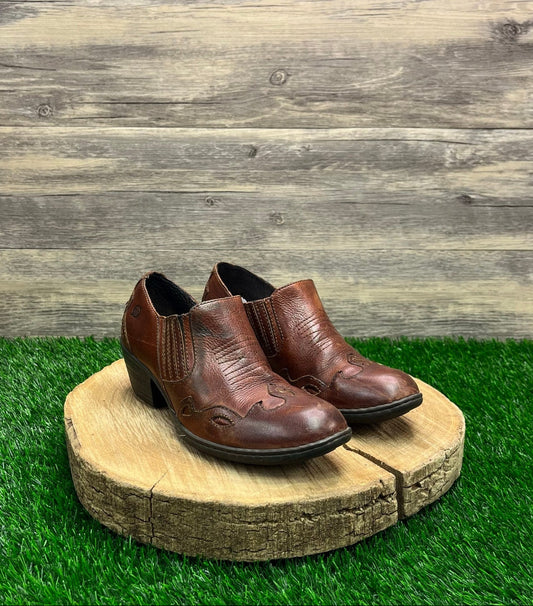 Born Women - Size 6.5 - Brown Ankle Boots Style CQI12