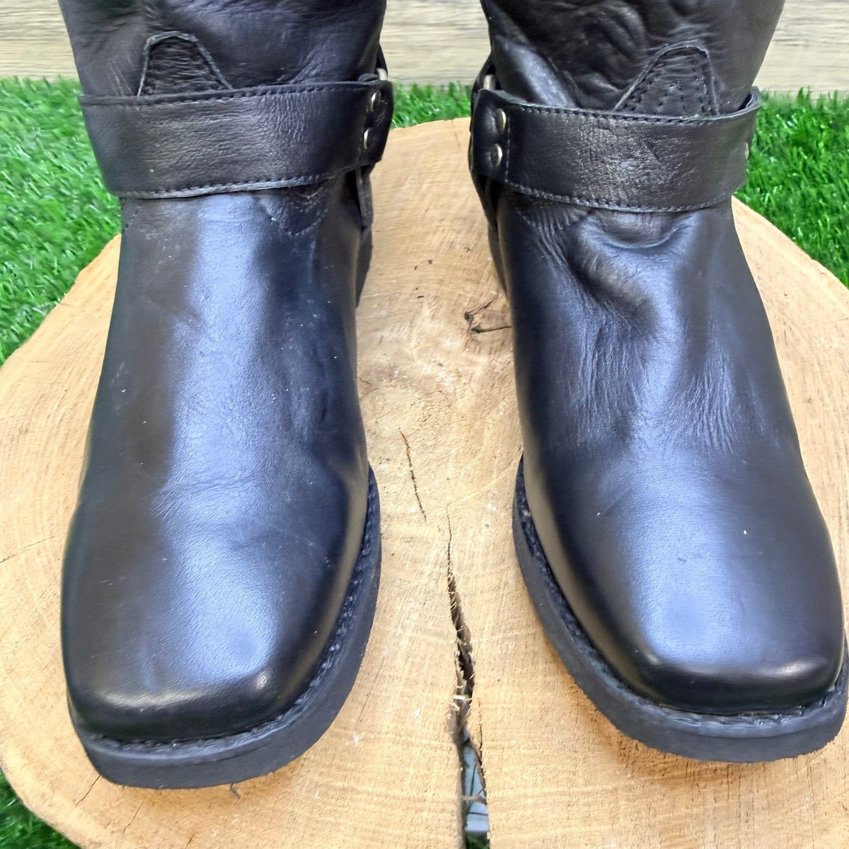 Smoky Mountain Youth - Size 5D - Black Harness Moto Cowboy Boots 2405