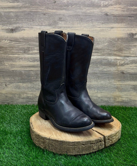 JC Penny Men - Size 8D - Vintage Black Engineer Made in Korea Boots