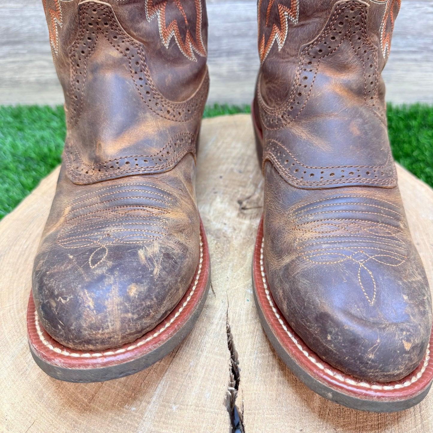 Ariat Women - Size 8.5B - Tan Heritage Rough Stock Cowboy Boots 10001594