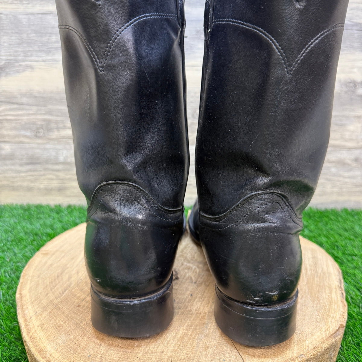 Unknown Men - Size 10.5D - Vintage Black Roper Western Cowboy Boots Style 7902