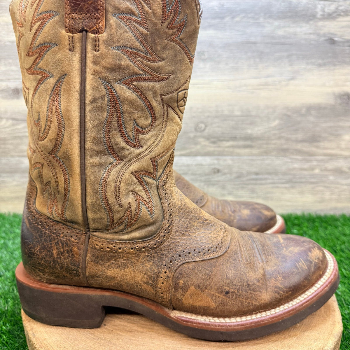 Ariat Men - Size 9.5D - Brown Heritage Crepe Western Cowboy Boots 10002559