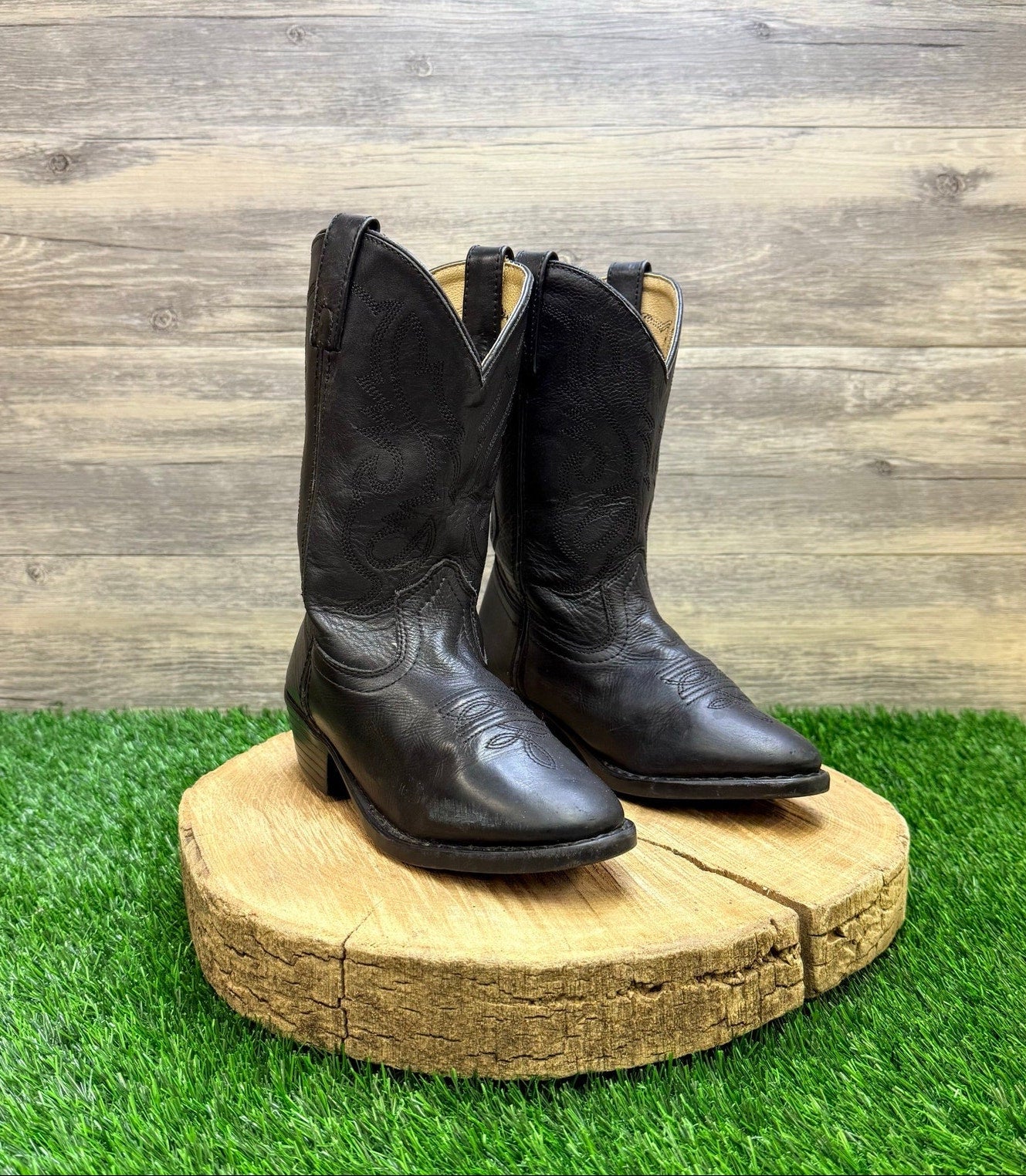 Smoky Mountain Youth - Size 2D - Black Cowboy Boots 3032C