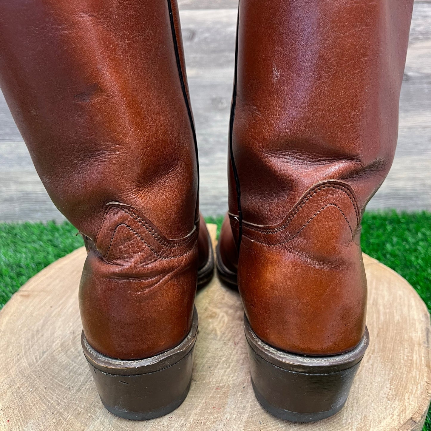 Sears Men - Size 7.5D - Vintage Burnt Sienna Campus Boots Style 87425