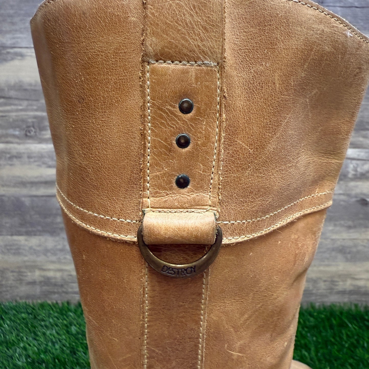 Destroy Women - Size 8 - Tan Tall Moto Boots