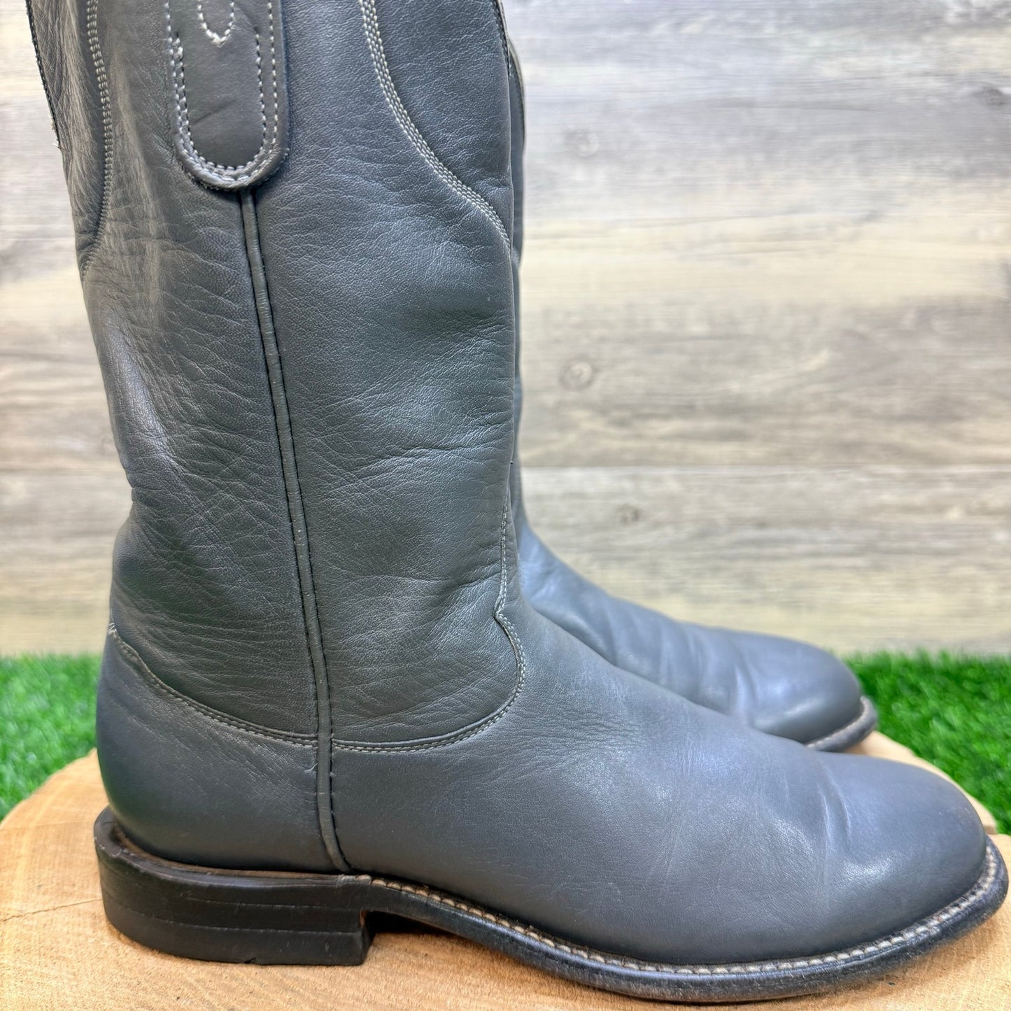 Tony Lama Women - Size 5.5B - Gray George Strait Roper Boots 9507