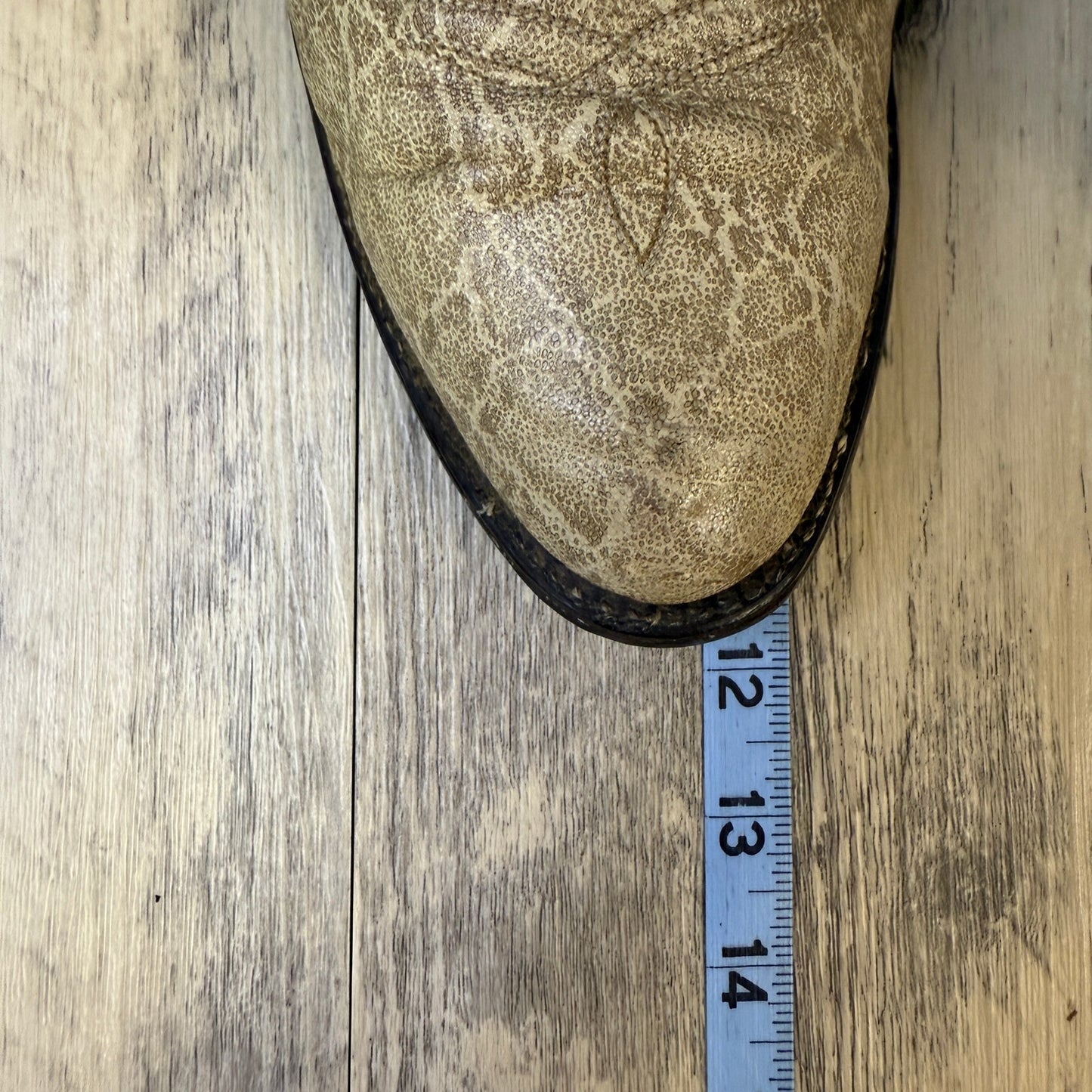 Acme Royal Men - Size 10D - Vintage Beige/Tan Exotic Cowboy Boots Style 6302