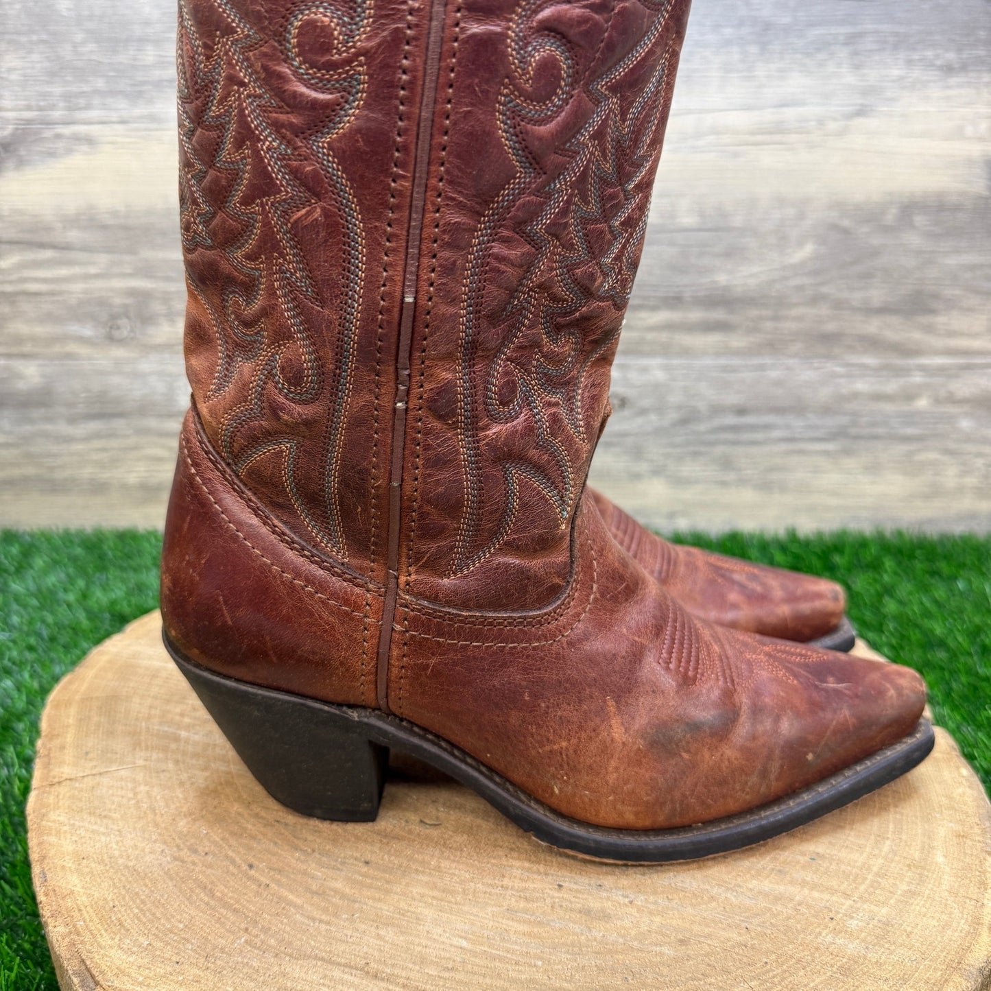 Laredo Women - Size 6M - Brown Snip Toe Western Cowboy Boots Style 51059