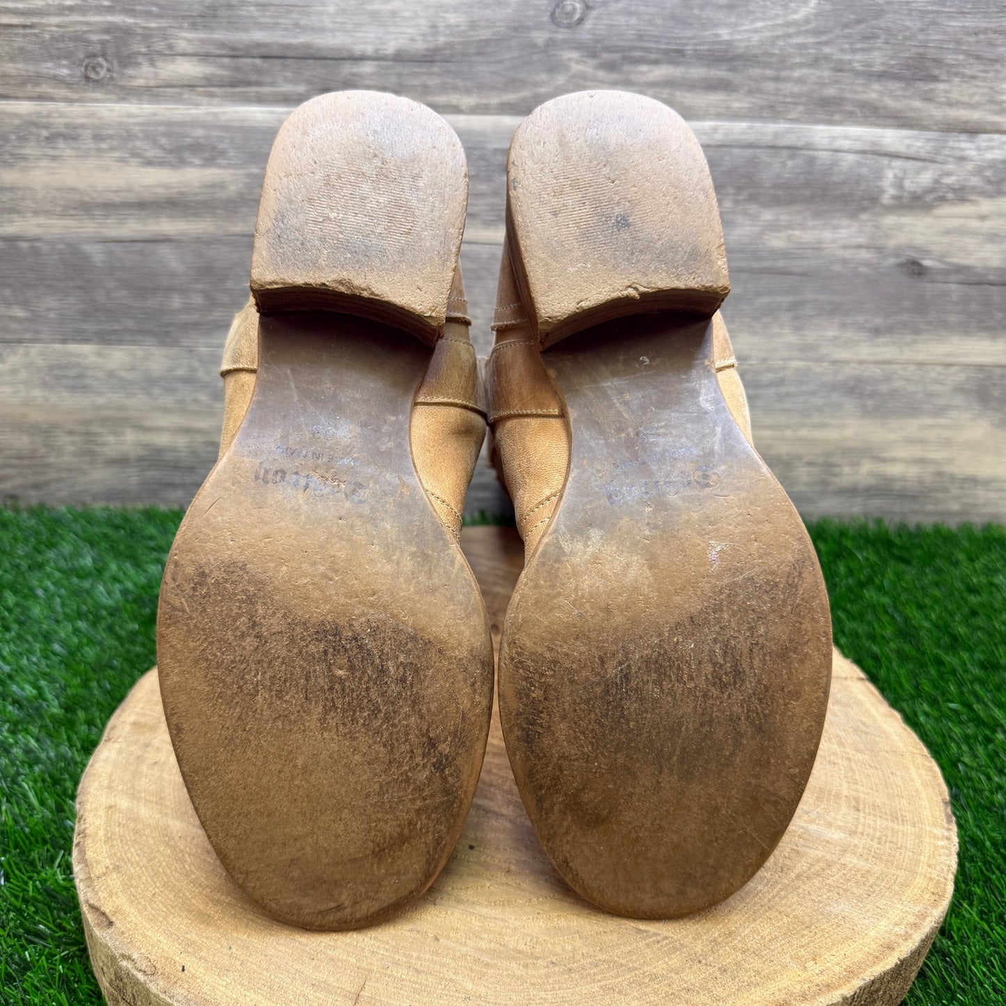 Destroy Women - Size 8 - Tan Tall Moto Boots