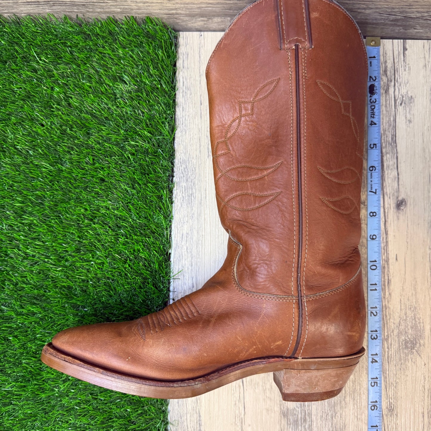 Justin Men - Size 9.5D - Brown Rancher Cowboy Boots Style 1173