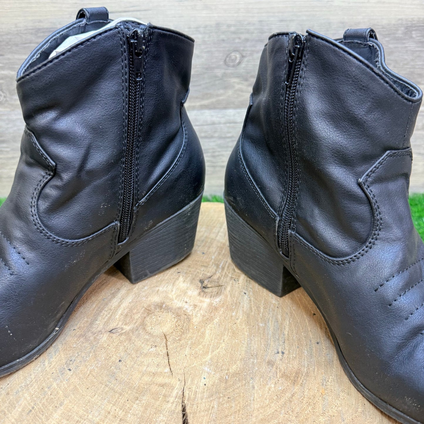 Rampage Women - Size 10M - Black Ankle Zipper Boots Whendl