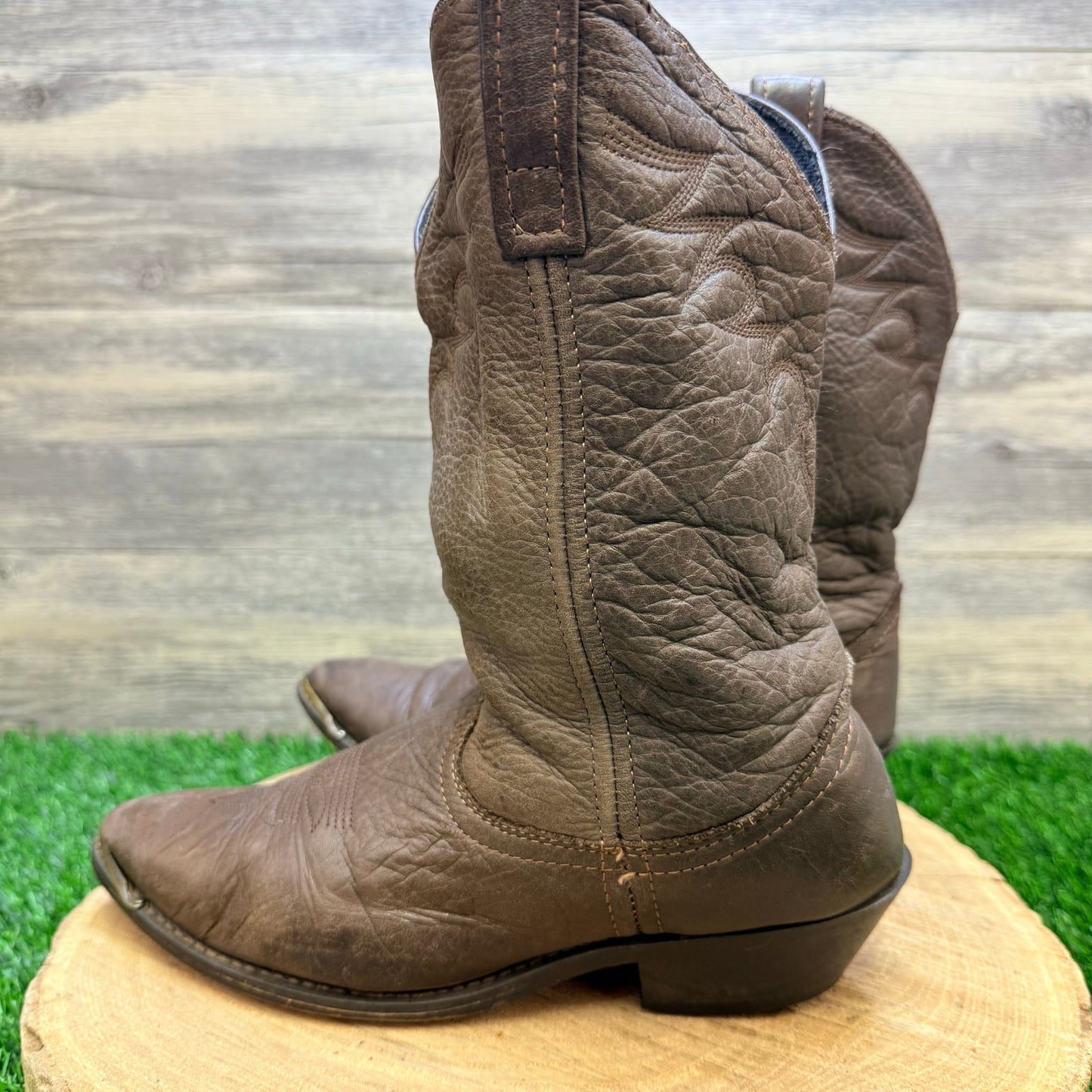 Masterson Women - Size 8M - Brown Soft Leather Toe Plate Cowboy Boots RB888