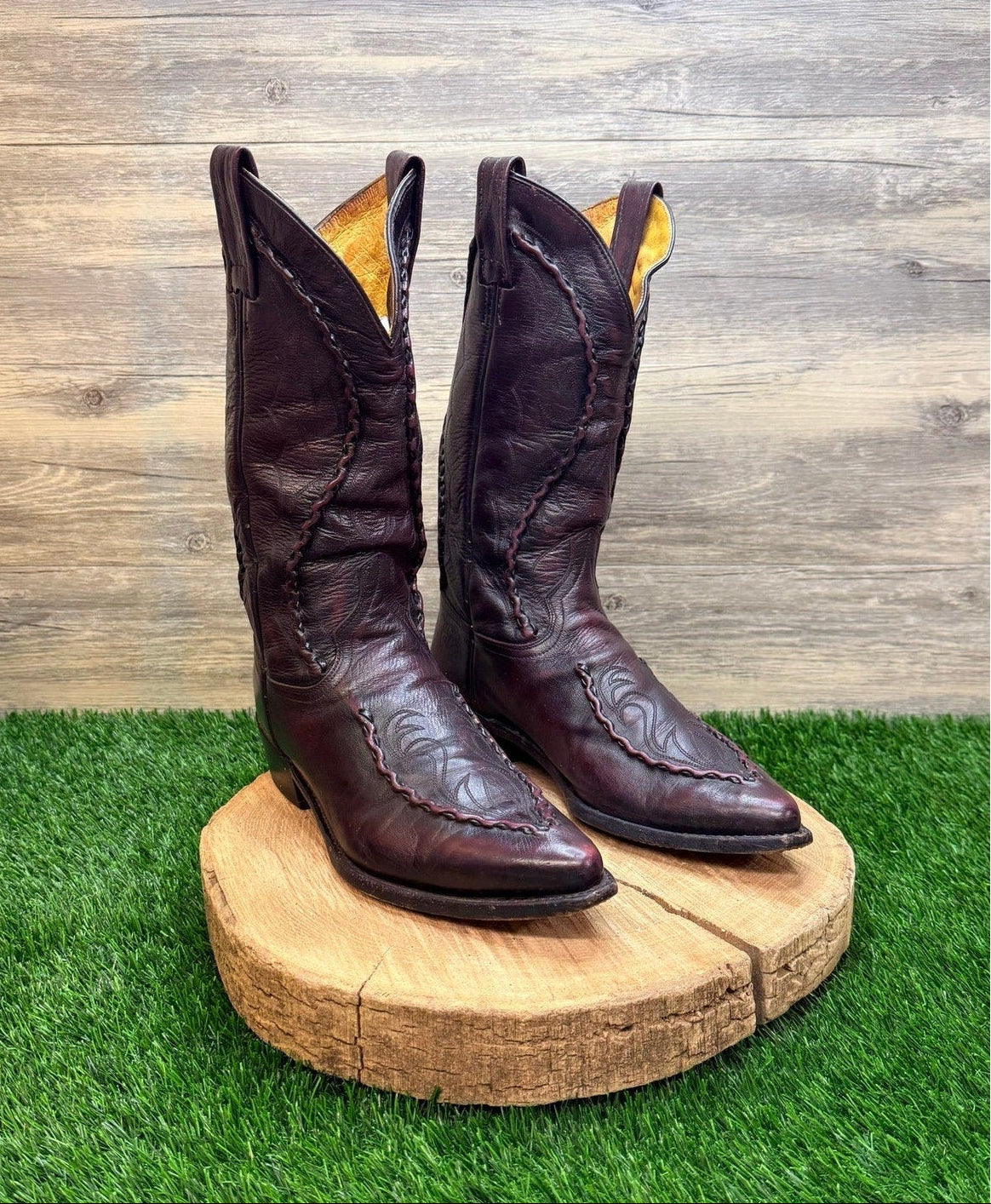 Dan Post Men - Size 8D - Vintage Black Cherry Bucklace Cowboy Boots DP26679