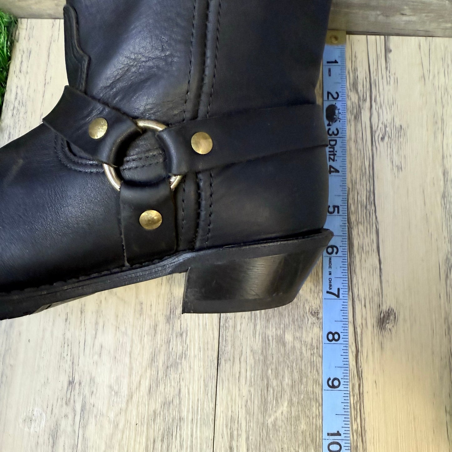 Double H Men - Size 7 - Black Harness Ankle Boots