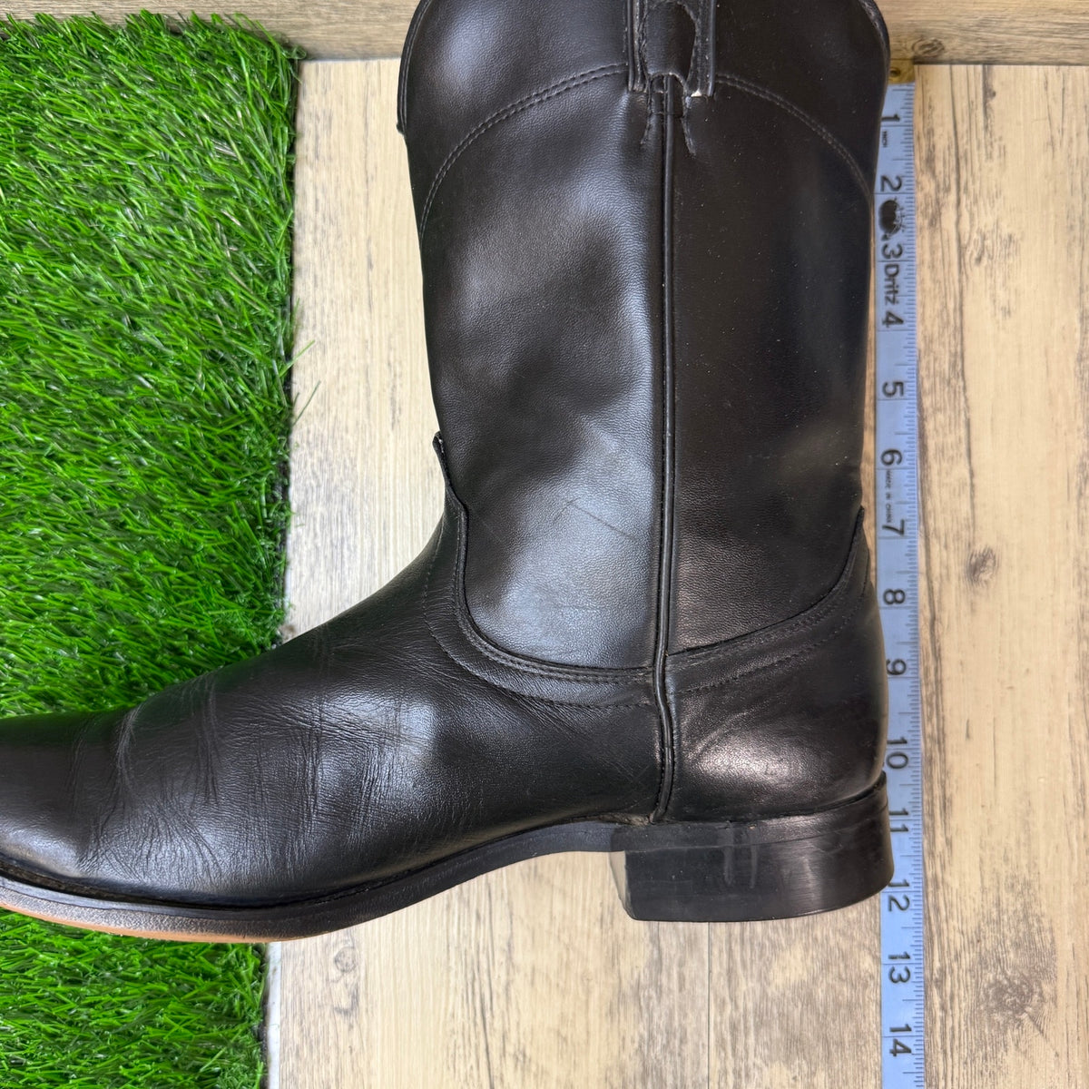 Unknown Men - Size 10.5D - Vintage Black Roper Western Cowboy Boots Style 7902