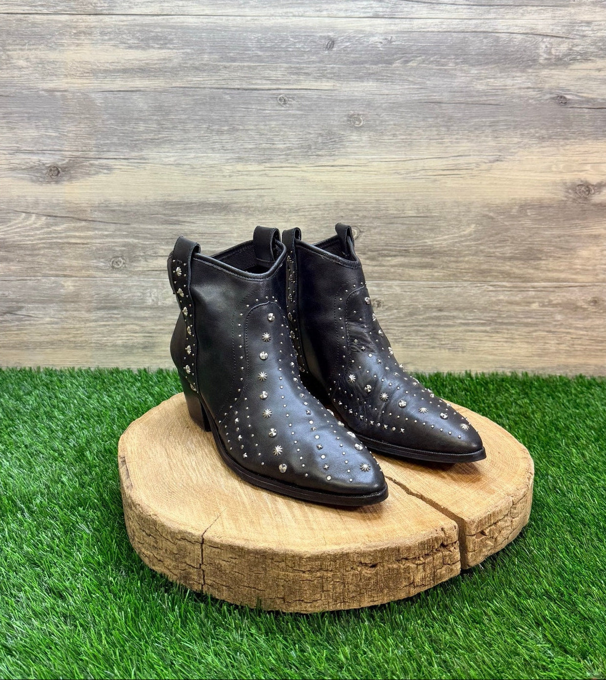Sam Edelman Women - Size 8 - Black Studded Ankle Boots