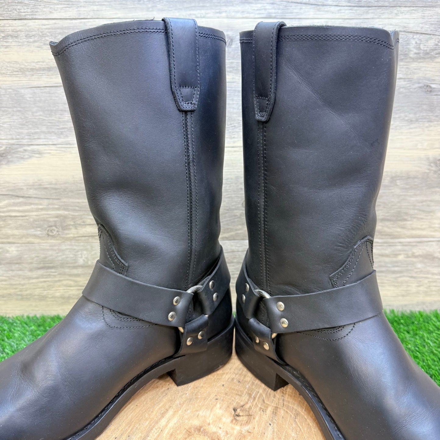 Dingo Men - Size 12EW - Black Square Toe Moto Boots DI19057