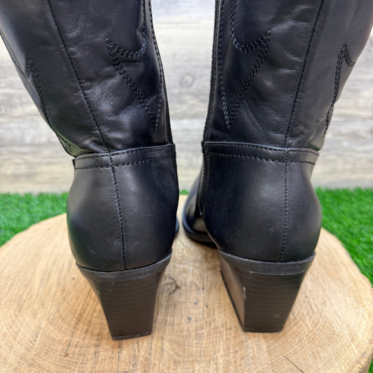 Madden NYC Women - Size 8 - Black Faux Leather Tall Boots Style 625223