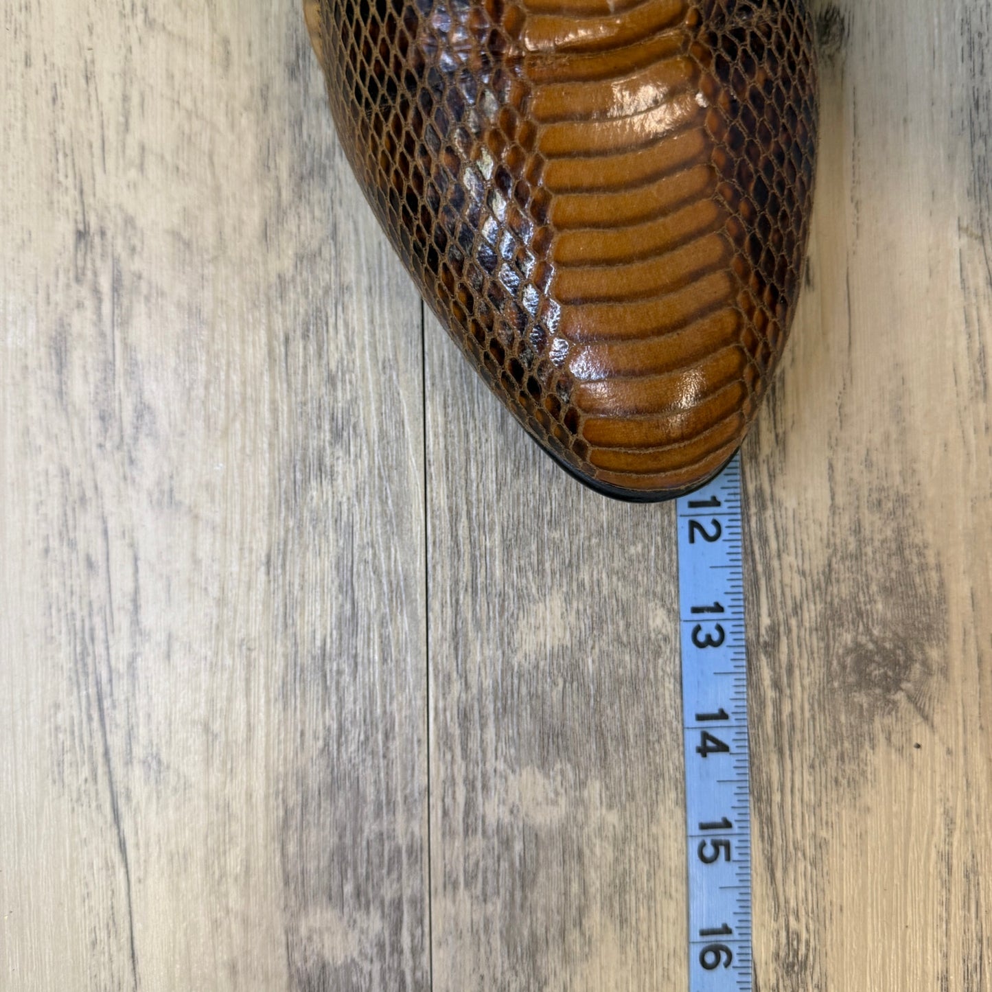 Bolano Men - Size 12 - Cognac Snake Print Ankle Zipper Boots Style Adder