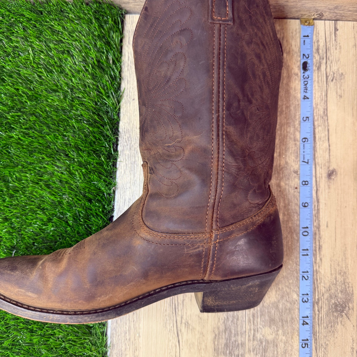 Masterson Women - Size 12M - Brown Embroidered Leather Cowboy Boots Style RB7440
