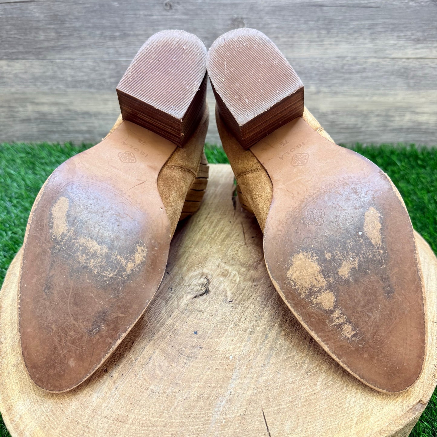 Isola Women - Size 7.5 - Tan Suede Ankle Boots