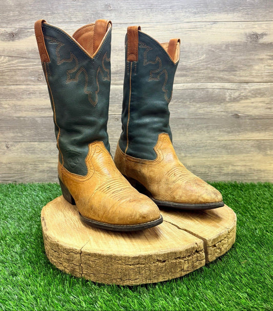 Ariat Men - Size 8 - Brown / Green ATS Tech Cowboy Boots 34289