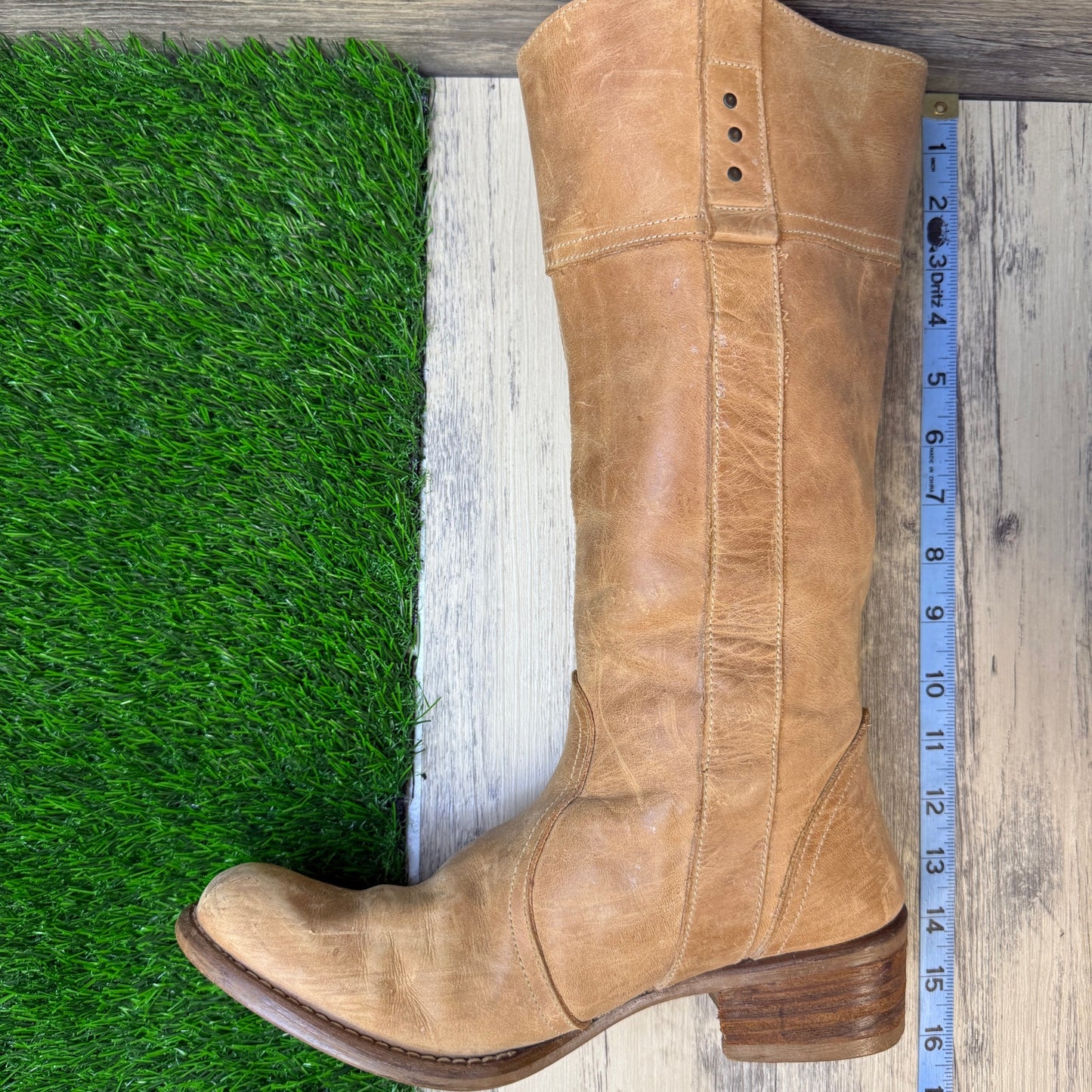 Destroy Women - Size 8 - Tan Tall Moto Boots