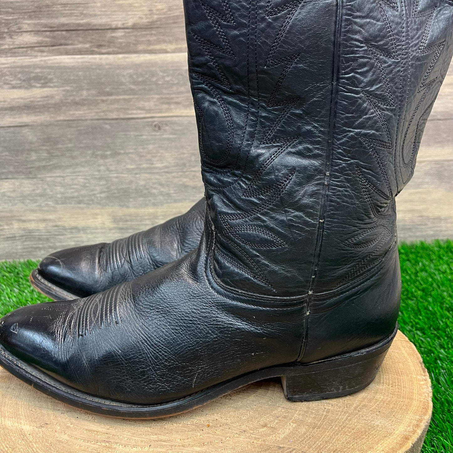 Durango Men - Size 11.5D - Black Cowboy Boots Style DB910X