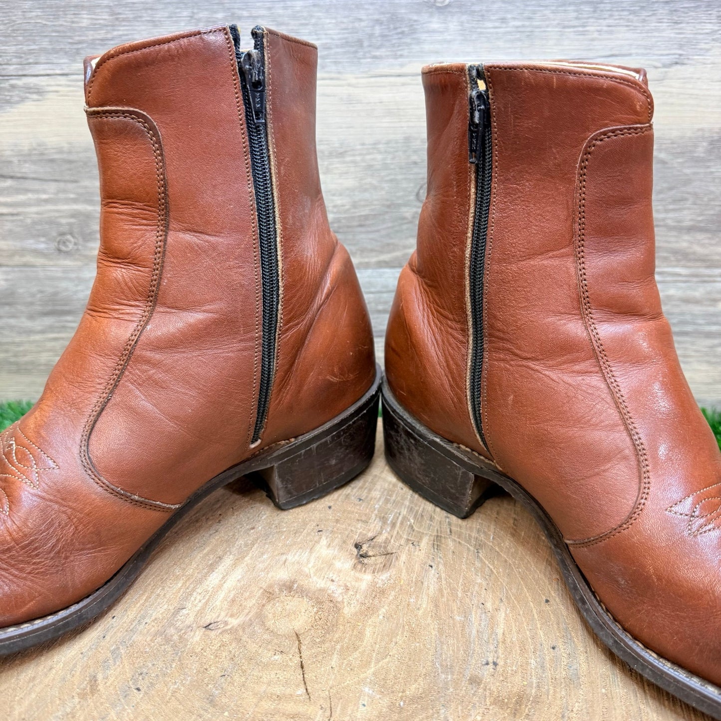 Levi’s Men - Size 12M - Vintage Cognac Zip Ankle Boots 04633