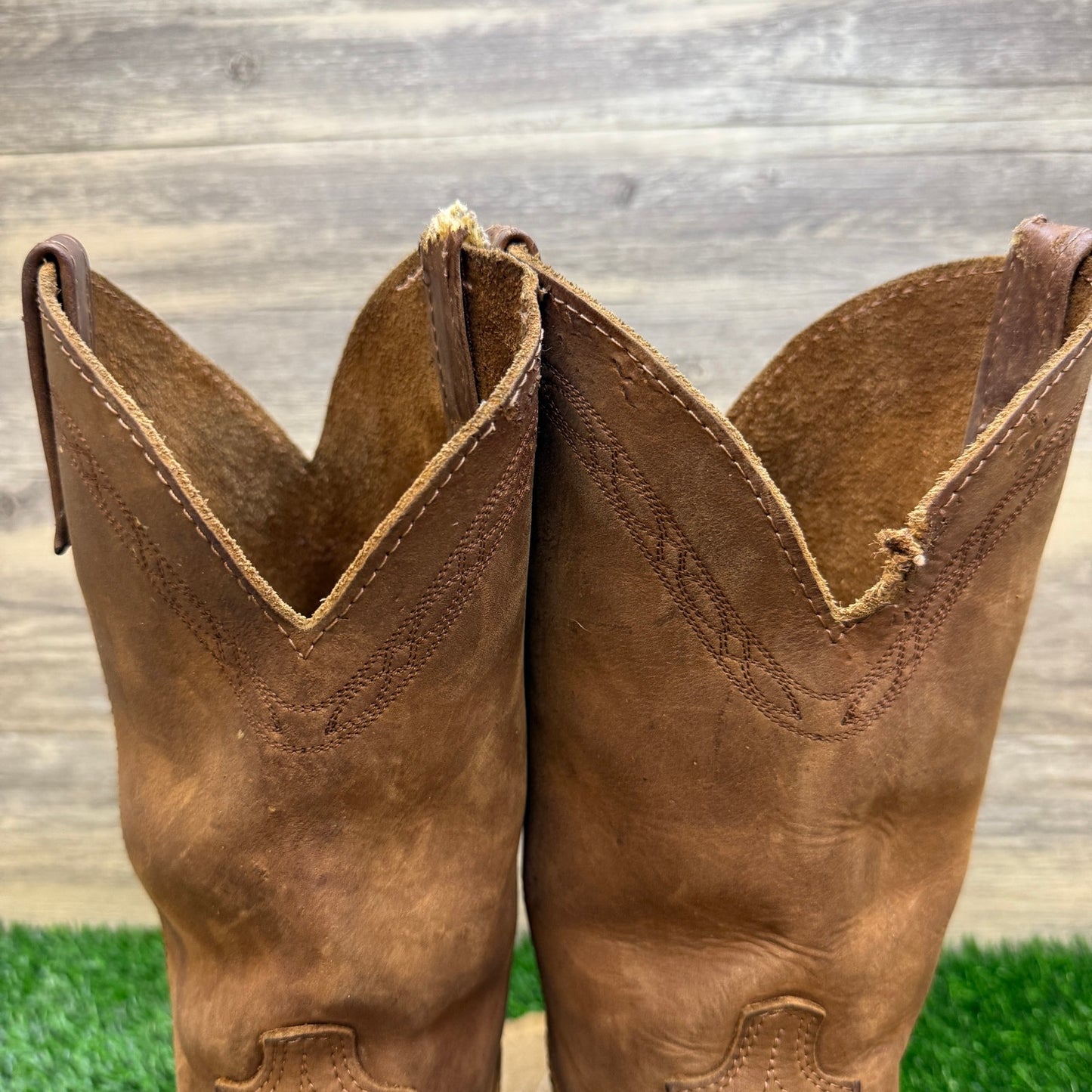 Masterson Men - Size 9D - Brown Nubuck Leather Western Cowboy Boots Style RB4000