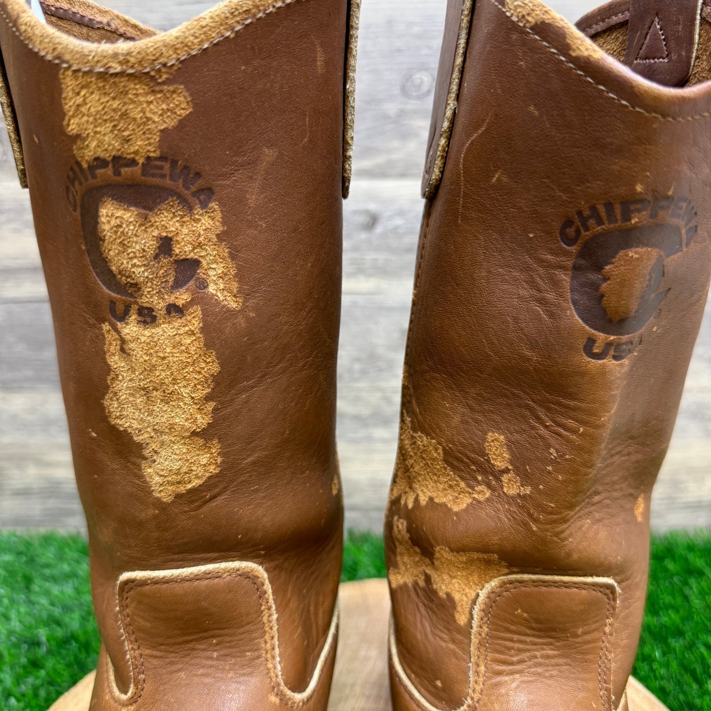Chippewa Men - Size 7D - Tan Pull On Cowboy Boots Style 82069