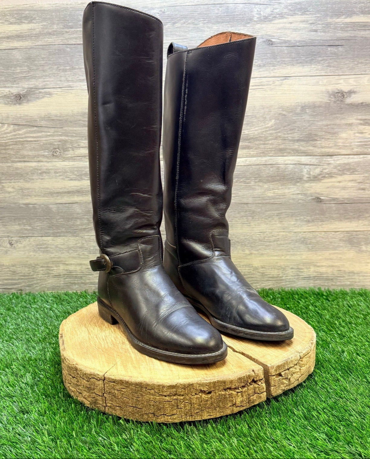 Nine West Women - Size 7M - Black Riding Boots Antonia